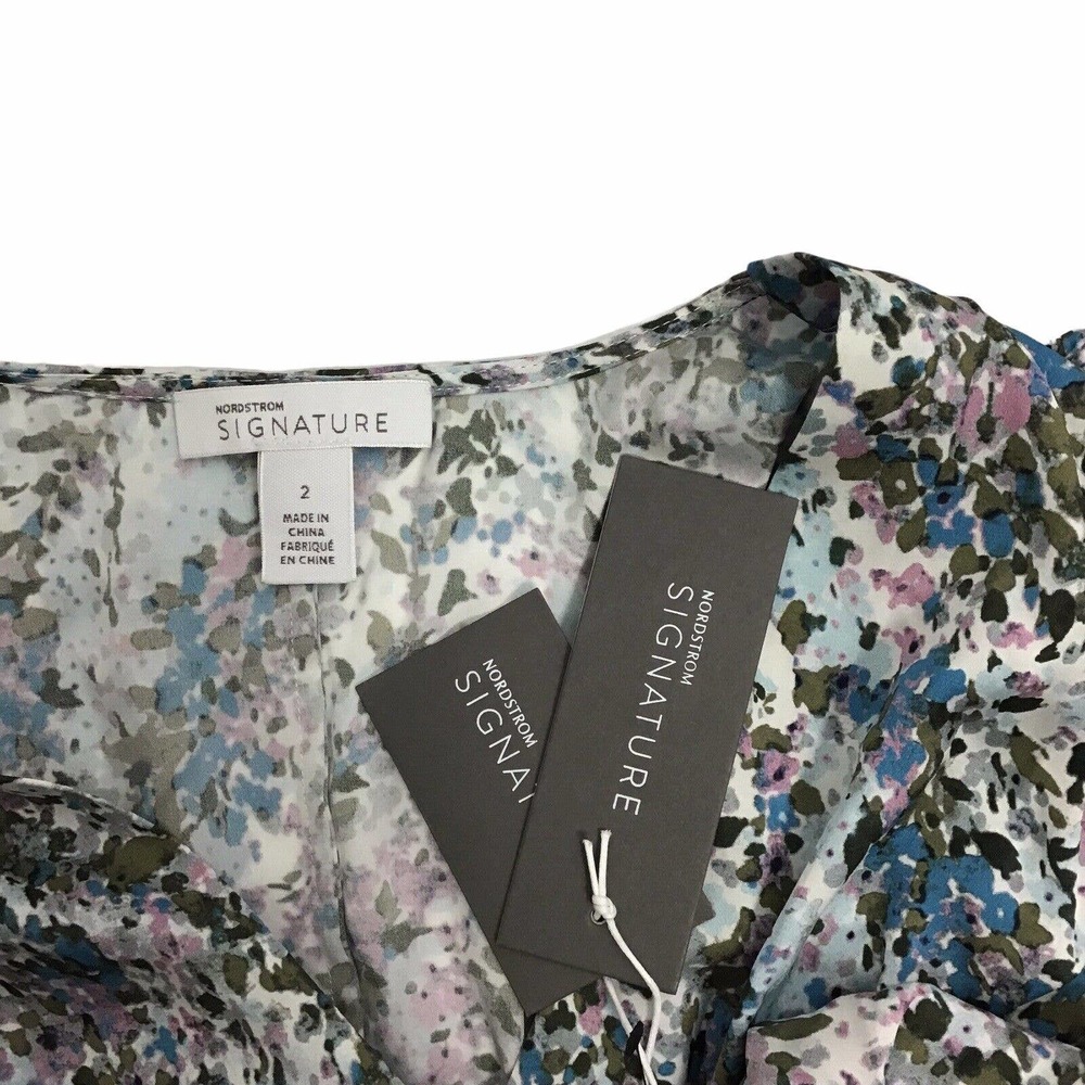 Nordstrom Signature Button Front Stretch Silk Ivo… - image 7